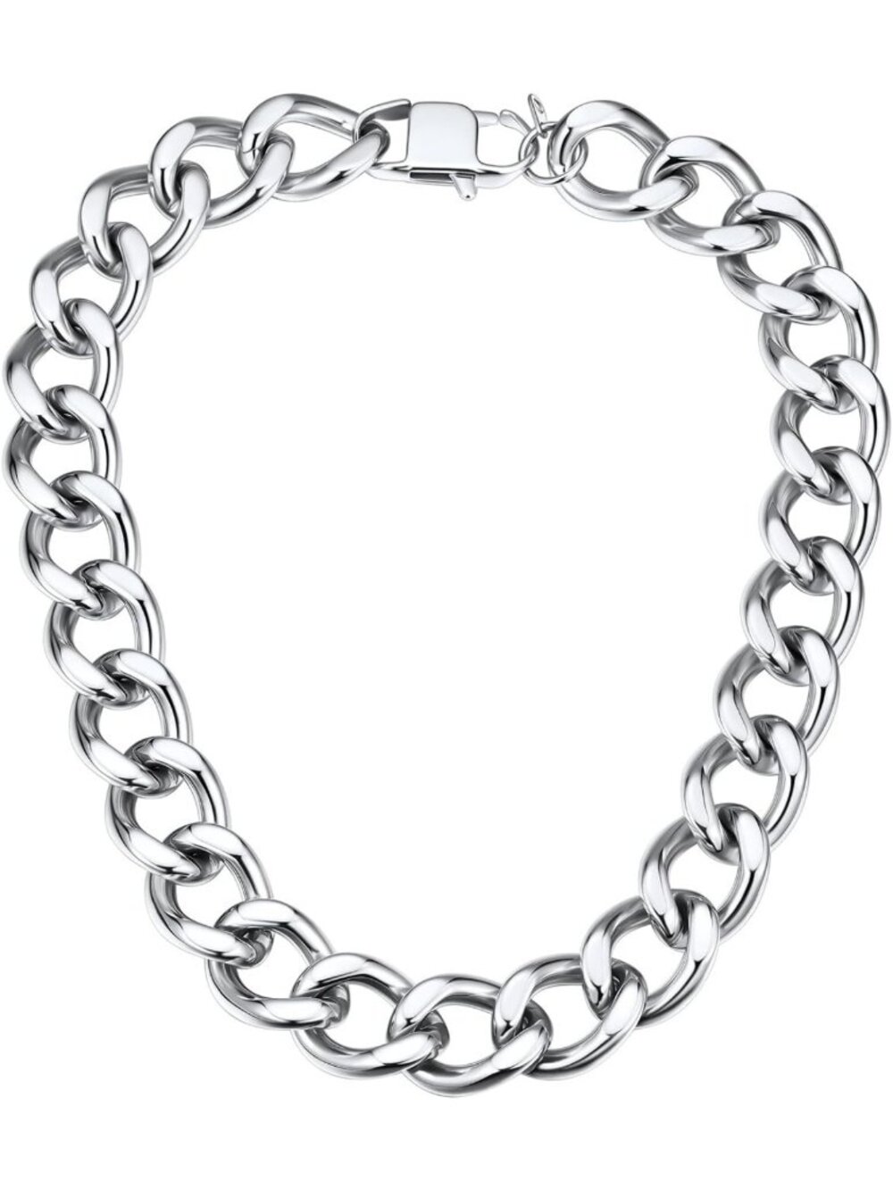 Chunky Gold Cuban Link Chain Necklace for Women - Thick Stainless Steel Choker